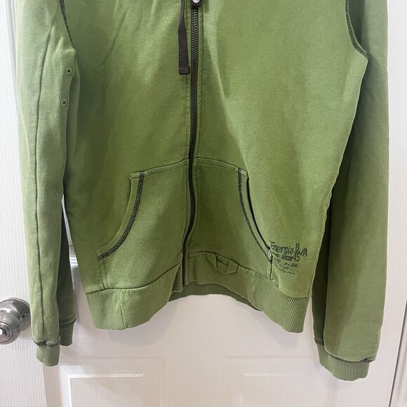 Energie B Corps 45 by Sixty Green Full Zip Hoodie Distressed Women's Size Small - Picture 4 of 16
